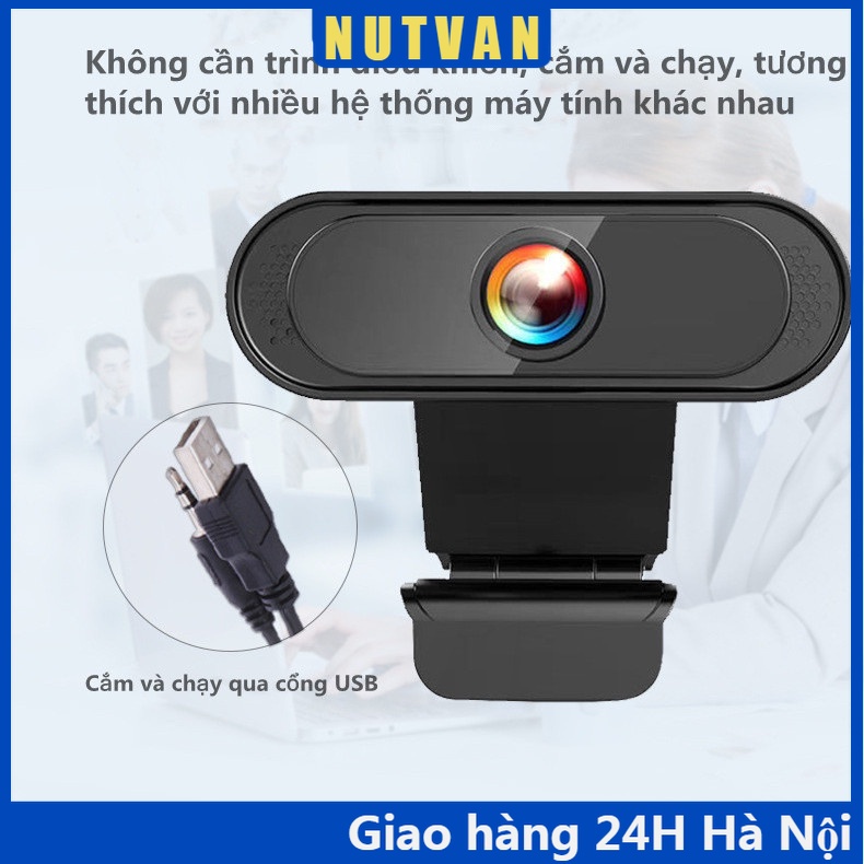 ️Webcam Mini Hd 1080p Tích Hợp Micro Tiện Dụng Cho Máy Tính, học online livestream, Webcam máy tính Full HD Rõ nét
