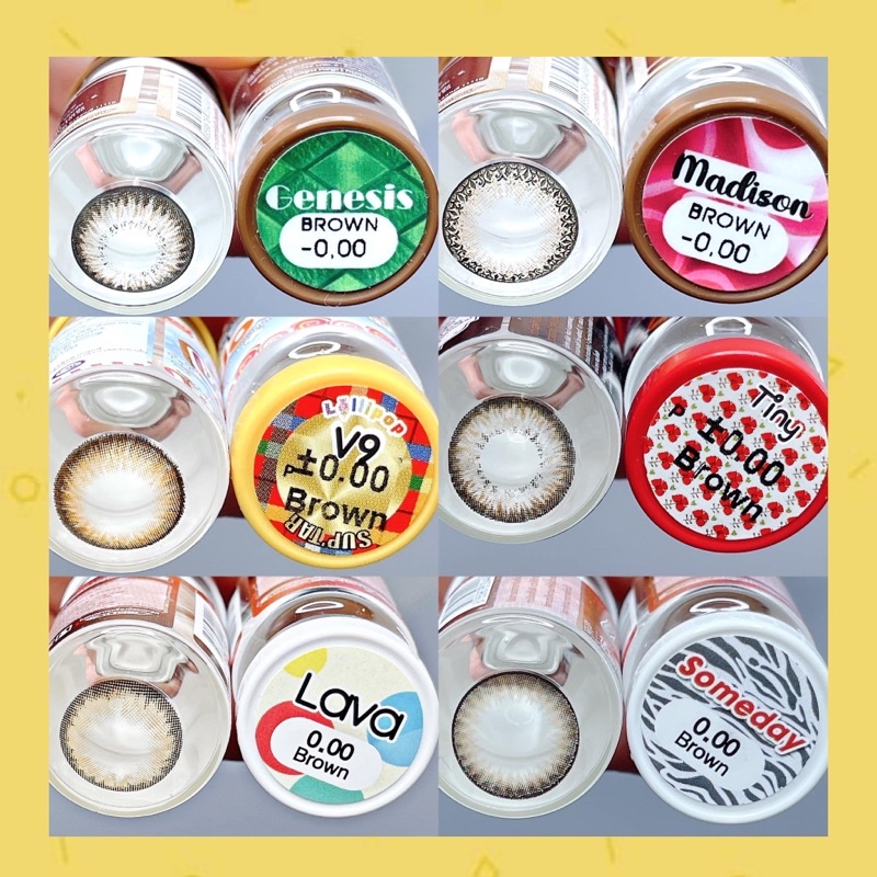 50 mẫu lens Nâu_Brown Hot size Giãn Vừa -Kính giãn tròng nâu Mới hất