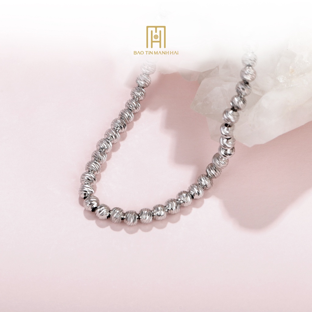 Lắc tay bi bạc xi cao cấp sáng sáng bóng phong cách HQ LB02 Bảo Tín Mạnh Hải | BigBuy360 - bigbuy360.vn