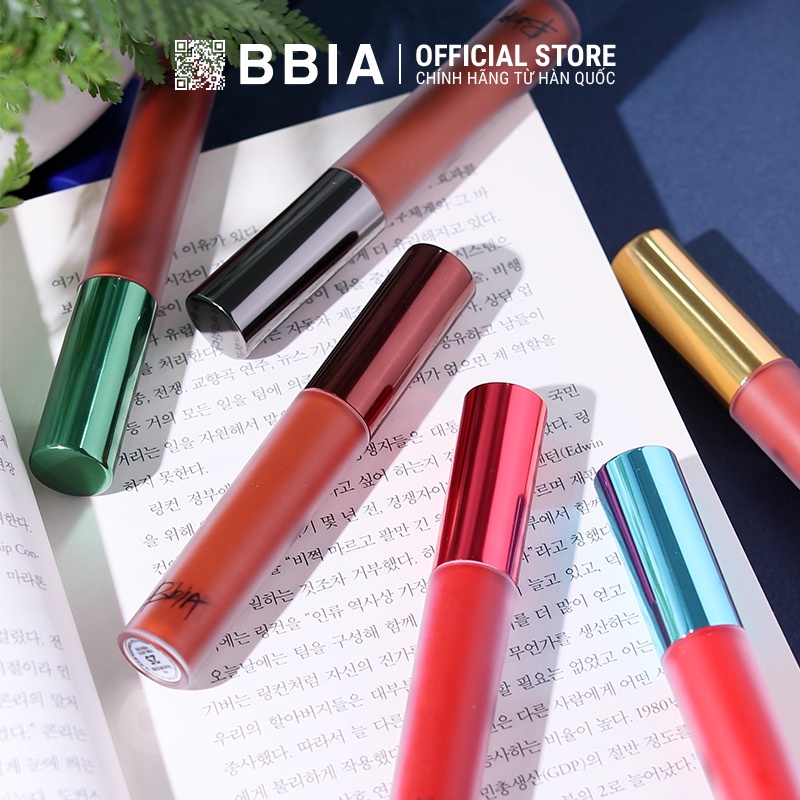 Son Kem Lì Bbia Last Velvet Lip Tint Version 1 - 02 Extra Bounce (Màu Đỏ Cam) 5g - Bbia Official Store