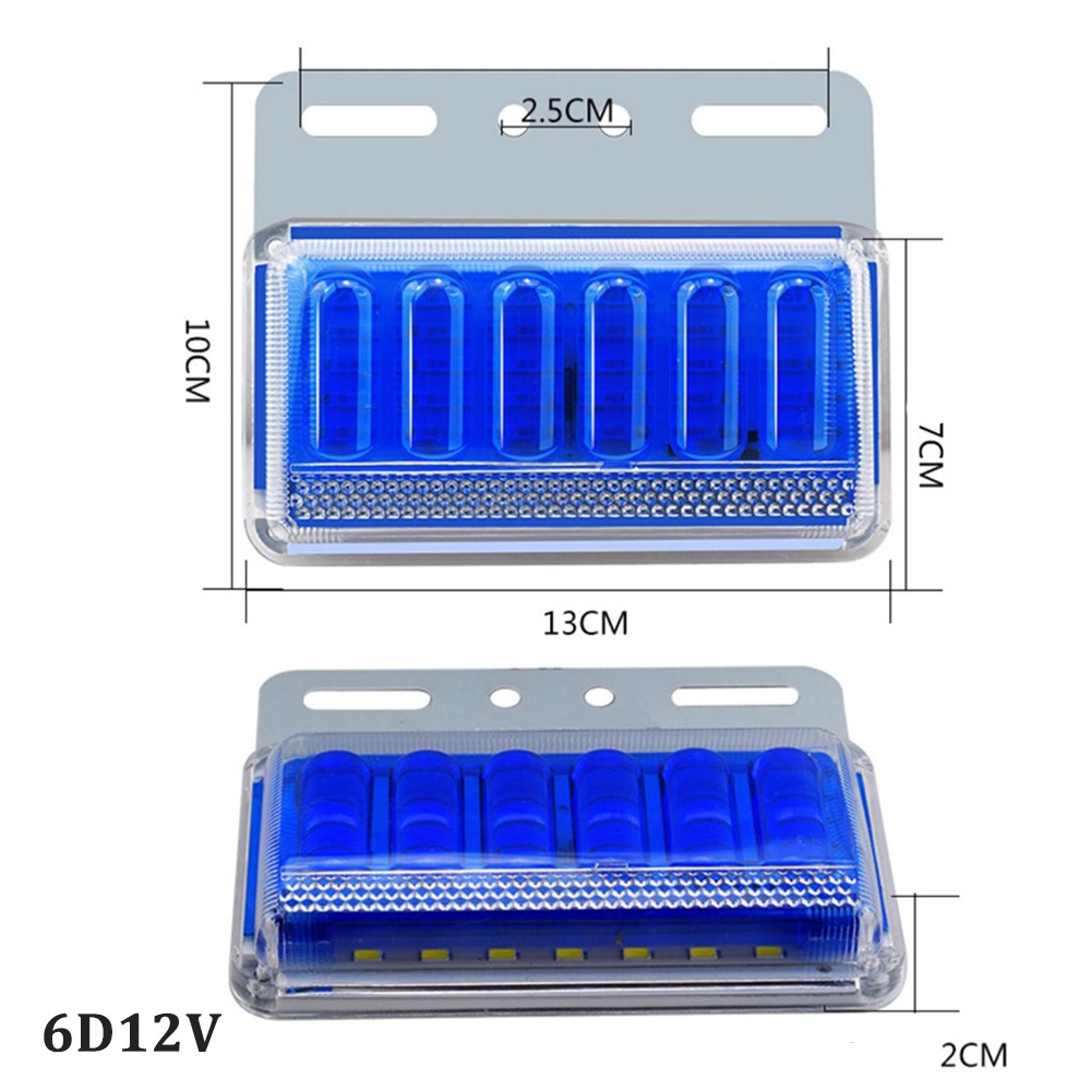 1 Đèn Tín Hiệu Đuôi Xe Tải 12V/24V 6 Bóng Led