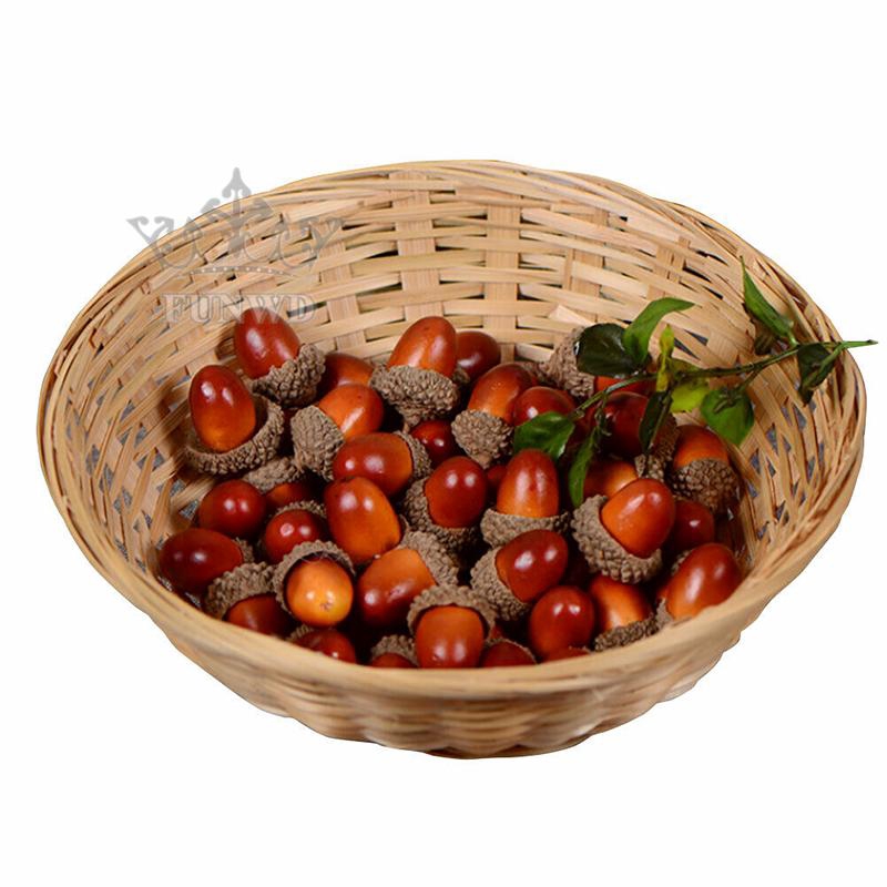 Set 20 Quả Sồi Nhân Tạo Trang Trí Bàn Ăn Giáng Sinh