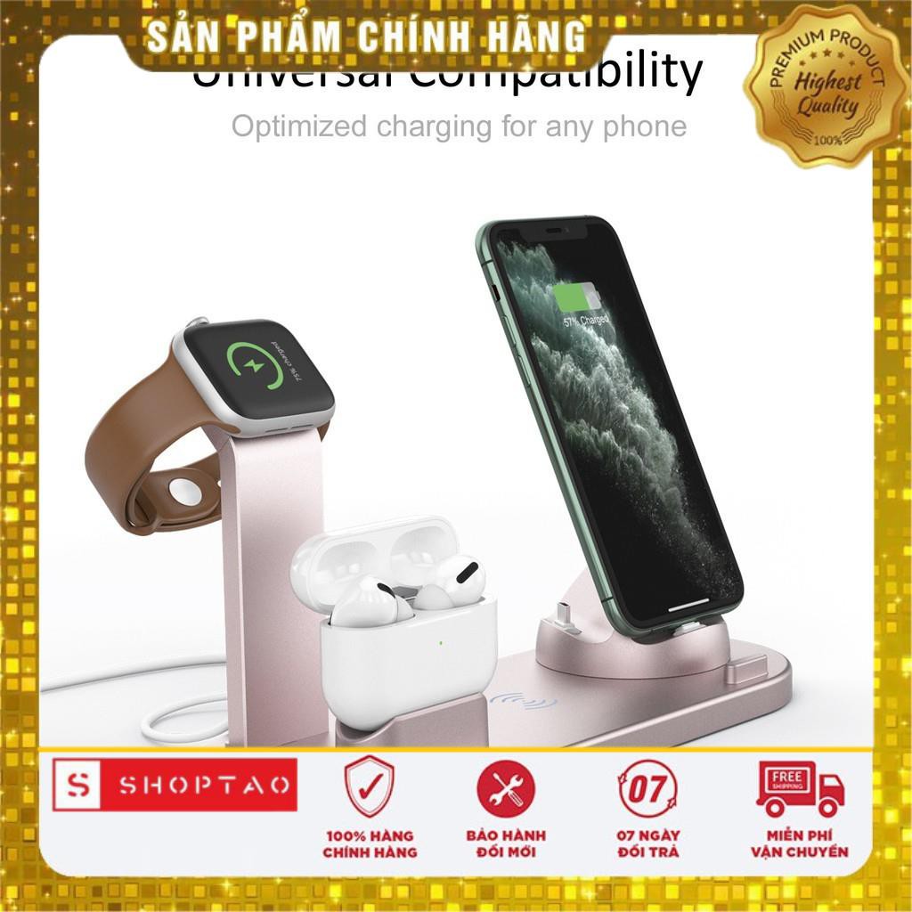 Sạc nhanh không dây 6in1 (sạc được Airpod Pro). Full box, Hàng chuẩn 100%