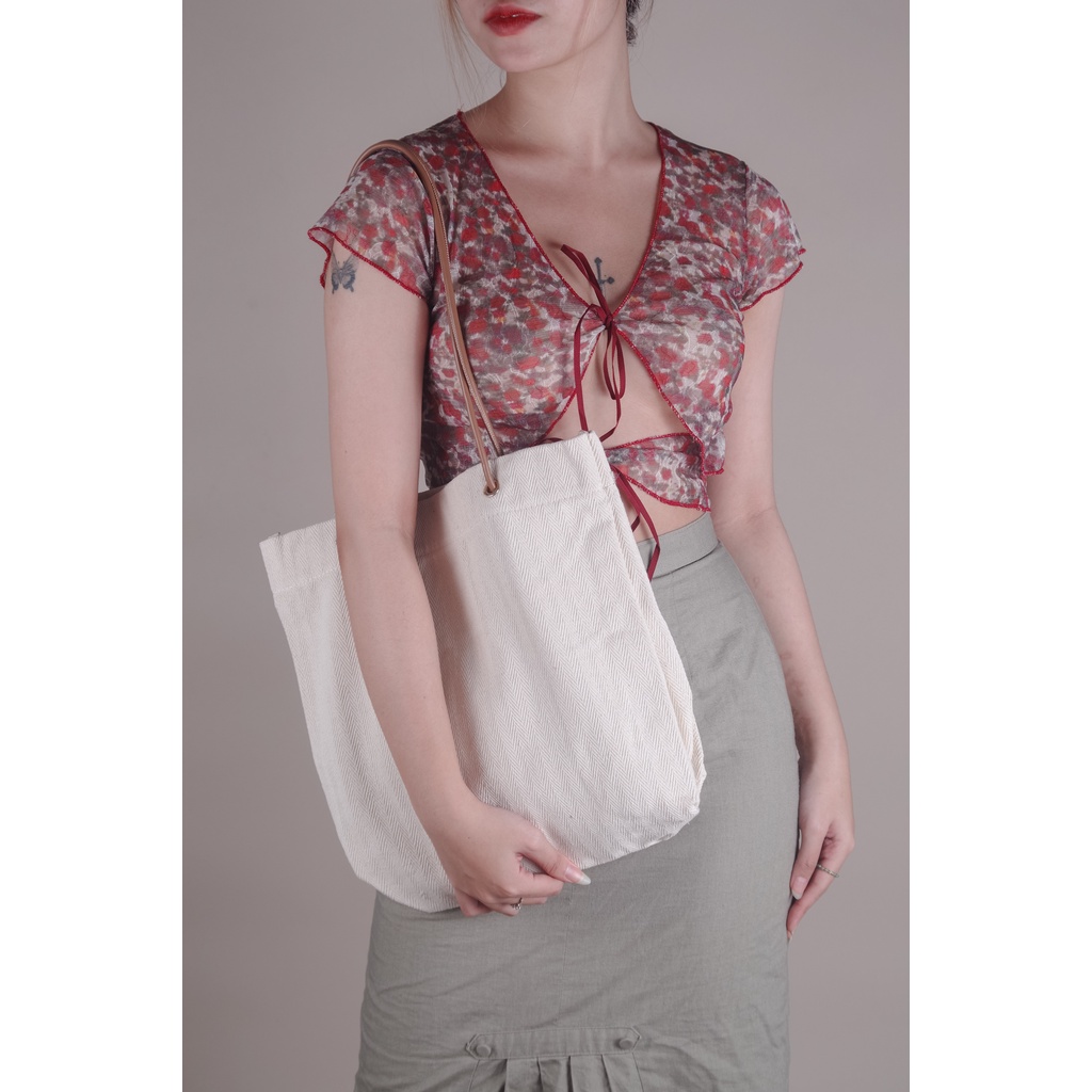 Túi vải nữ - The Summer Stripe Tote Bag