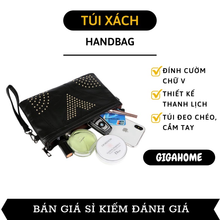 Túi xách thời trang nữ  GIÁ VỐN Túi xách đeo vai đính hạt cườm chữ V thiết kế thanh lịch 8150