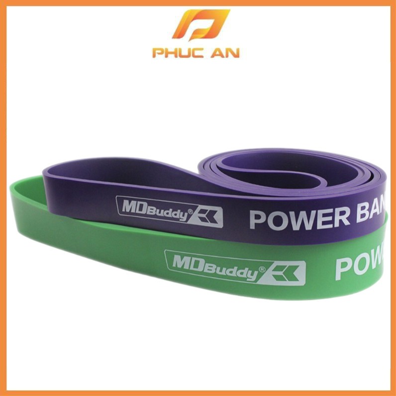 POWER BAND - DÂY KHÁNG LỰC ĐÀN HỒI TẬP TOÀN THÂN CAO CẤP MDBuddy,  Hỗ trợ tập luyện đa năng