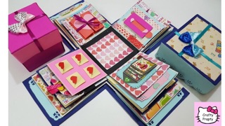 Sổ hoạ tiết làm scrapbook, lovebox