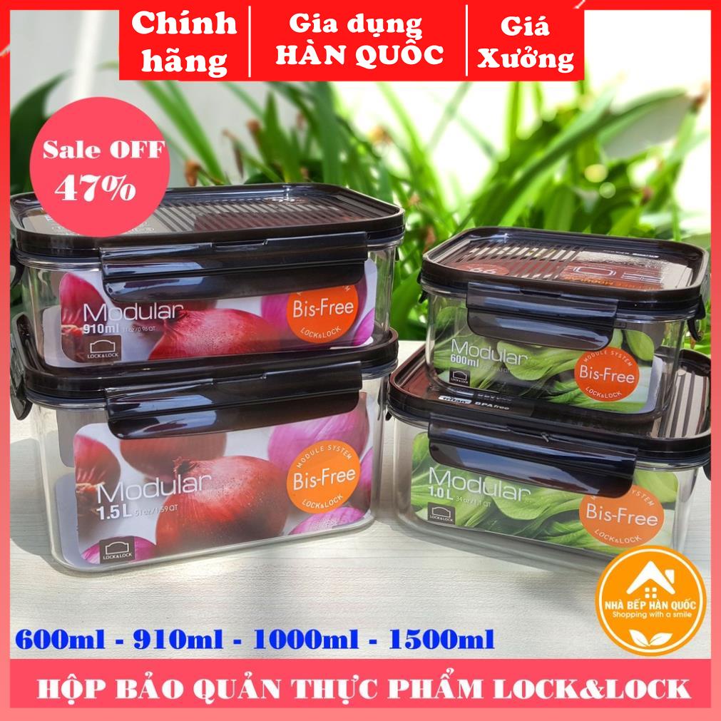 Hộp nhựa đựng thực phẩm, hộp đựng thức ăn Lock and Lock Bisfree Modular LBF404 910ml & LBF405 1500ml