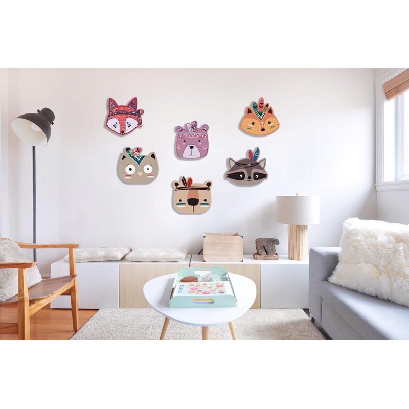 Tranh gỗ dán tường trang trí, decor phòng cho bé.