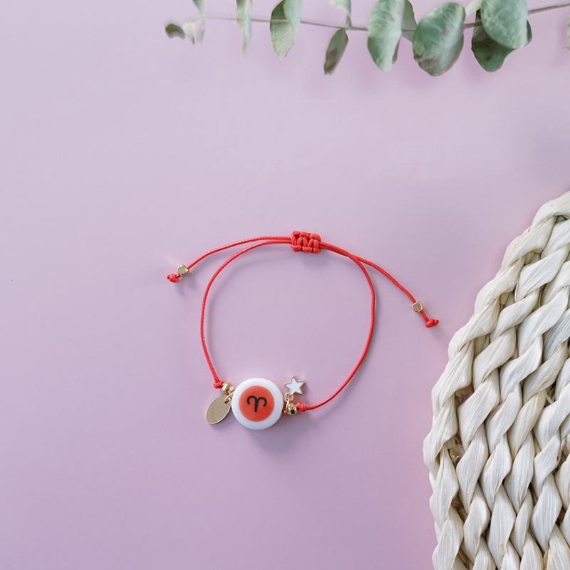 Vòng Đeo Tay Họa Tiết Cung Hoàng Đạo Phong Cách Hàn Quốc Thời Trang