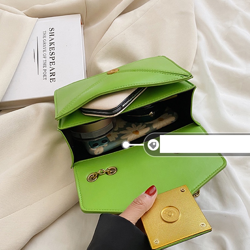 IELGY Túi Đeo Vai Phối Dây Xích Thời Trang Dành Cho Nữ