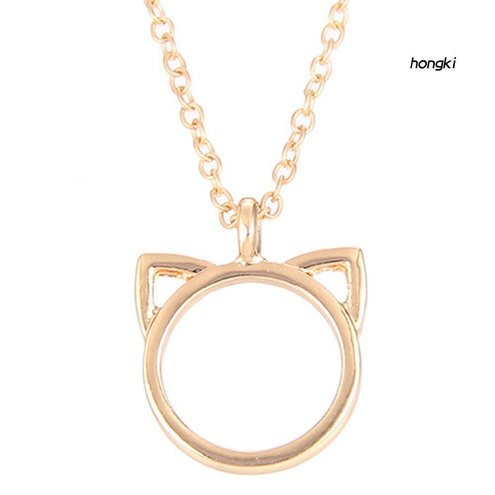 vòng cổ Hợp Kim Mặt Hình Tai Mèo Dễ Thương Cho Nữ