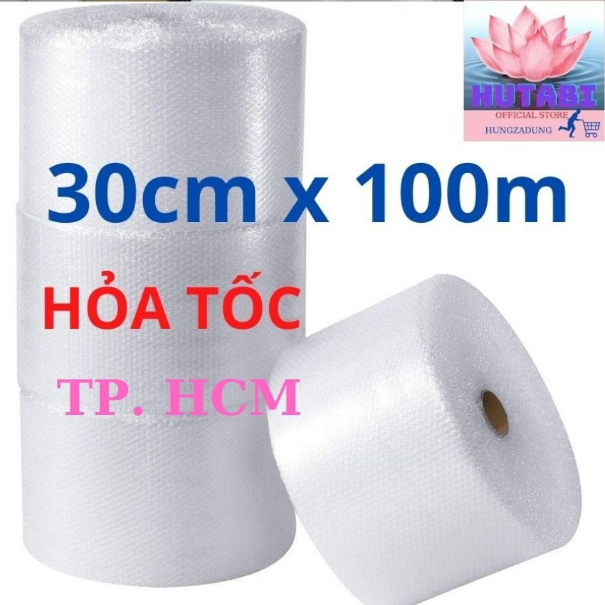 [ 30cm x 100m ] Xốp Hơi Chống Sốc, Bọc Hàng Chống Sốc, Xốp, Màng Xốp Khí, Xốp Nổ Gói Hàng Loại Dày, Kích Thước Đa Dạng