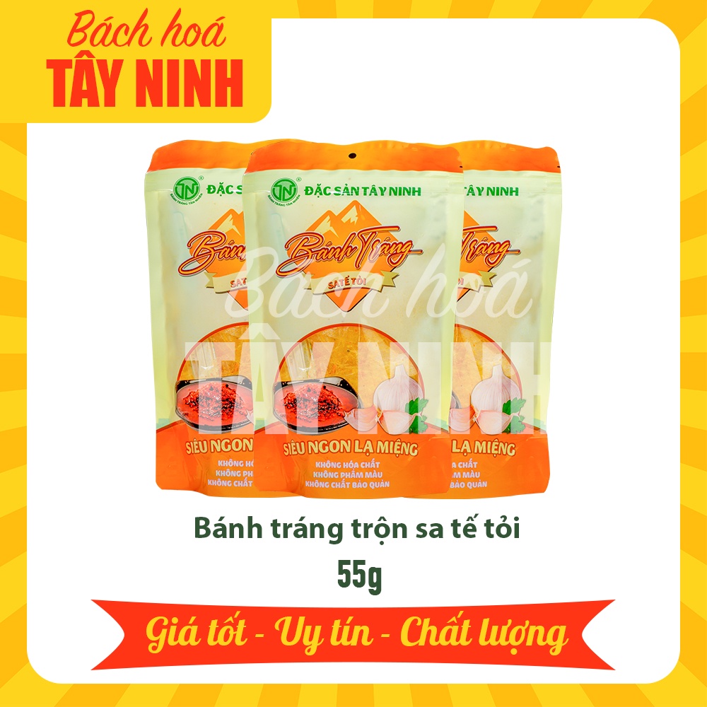 Đồ ăn vặt bánh tráng trộn vị sate tỏi Tân Nhiên Tây Ninh