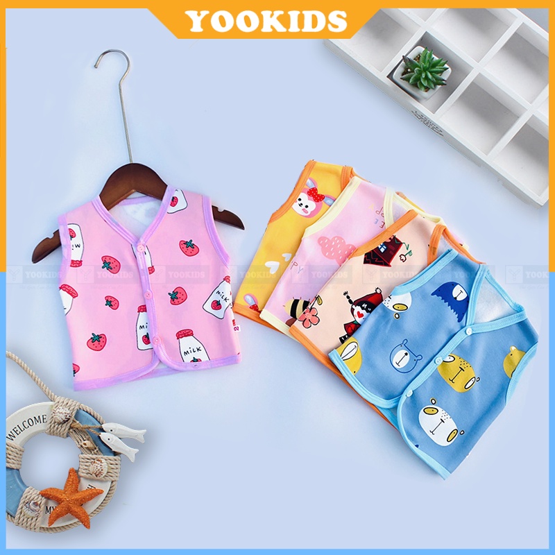 Áo gile cho bé YOOKIDS chất nỉ trần bông mềm ấm, áo gile cho bé trai bé gái 1 2 3 4 tuổi