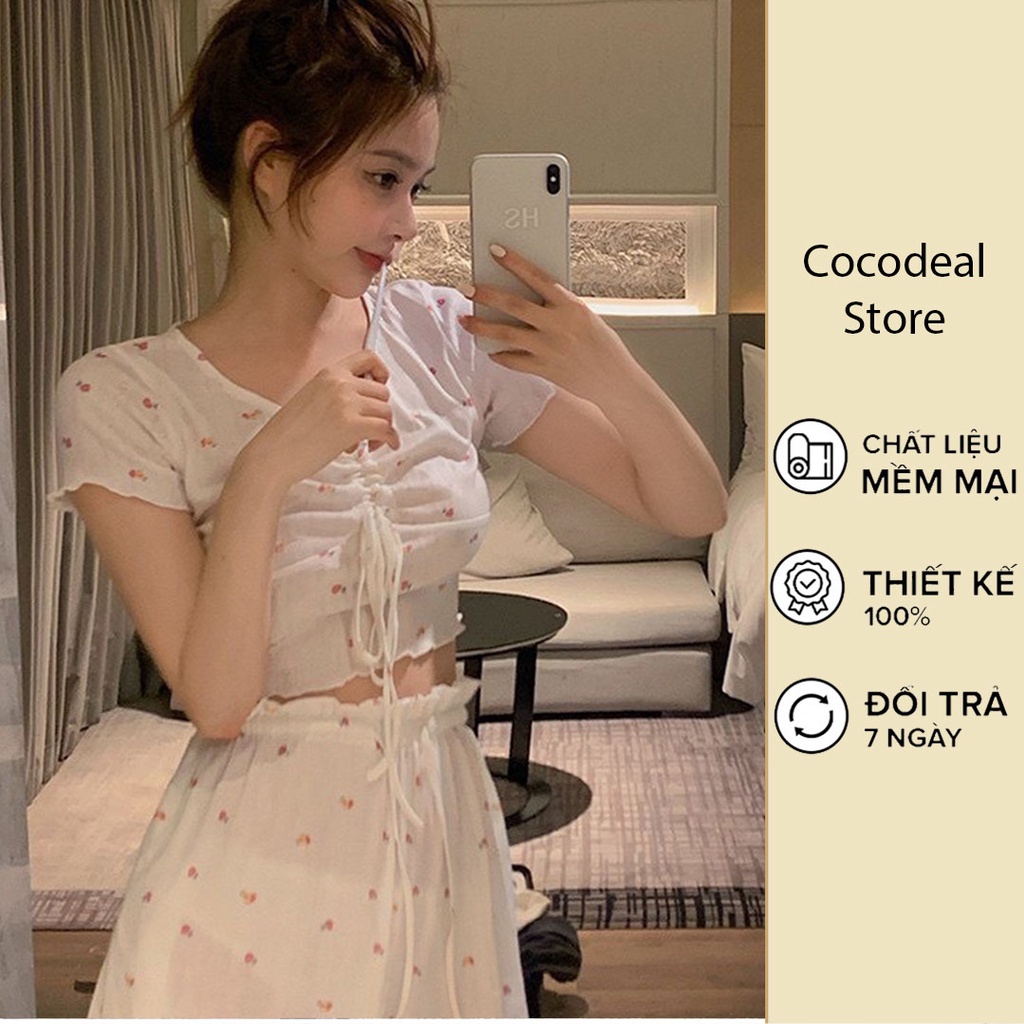 Set Đồ Ngủ Nữ Hoa Nhí, Gấu Hàn Quốc, Chất Liệu Thoáng Mát, Hàng Loại 1, Có Quà Tặng Kèm