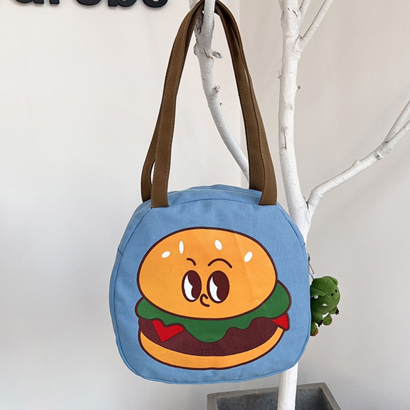 Ba Lô Học Sinh Hình Hamburger Dễ Thương Giá Đỡ