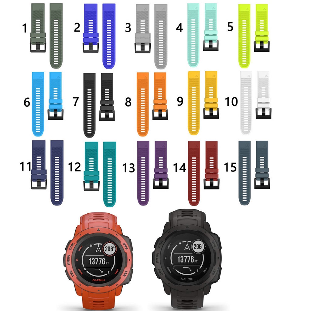Dây đeo silicon cho đồng hồ Garmin Instinct