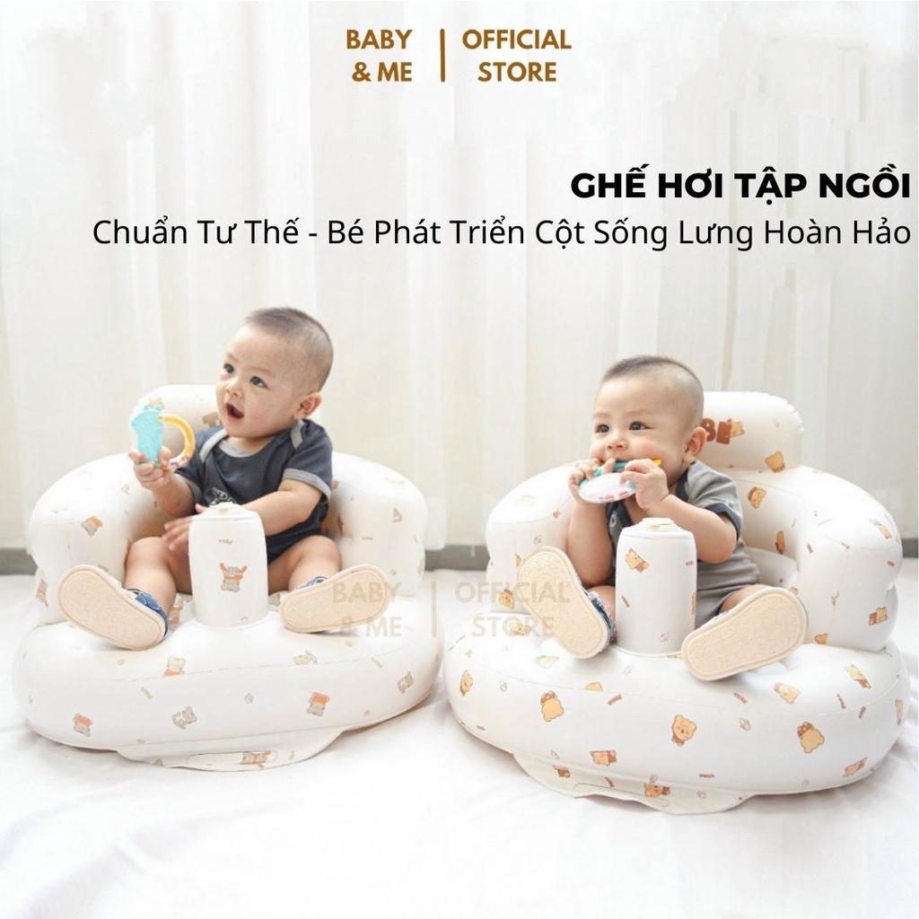 Ghế Hơi Tập Ngồi Cho Bé Chống Ngã Hàng Cao Cấp Phong Cách Hàn Có Thể Gấp Lại