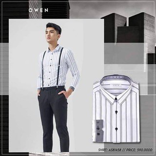 OWEN Áo Sơ mi kẻ sọc dọc trẻ trung Mã sp: AS81458D