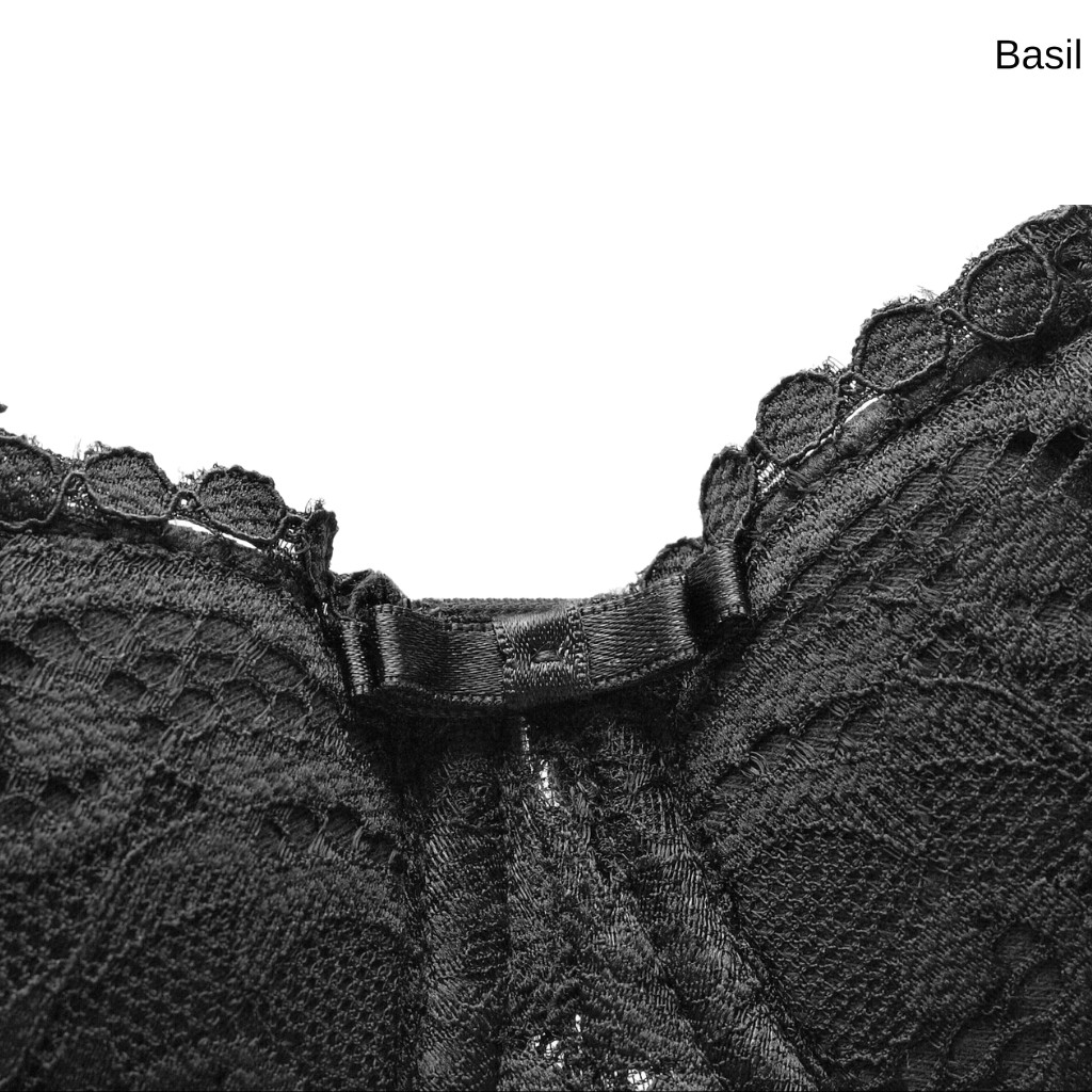 Bộ đồ lót QB10 nữ cup ngang có gọng mút vừa nâng ngực tự nhiên phối ren Basil | BigBuy360 - bigbuy360.vn