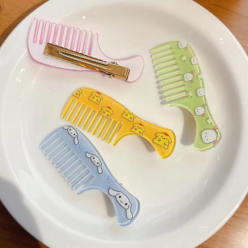 Lược Chải Tóc Loại Nhỏ Hình Mèo Hello Kitty/Trái Tim Dễ Thương Cho Bé Gái