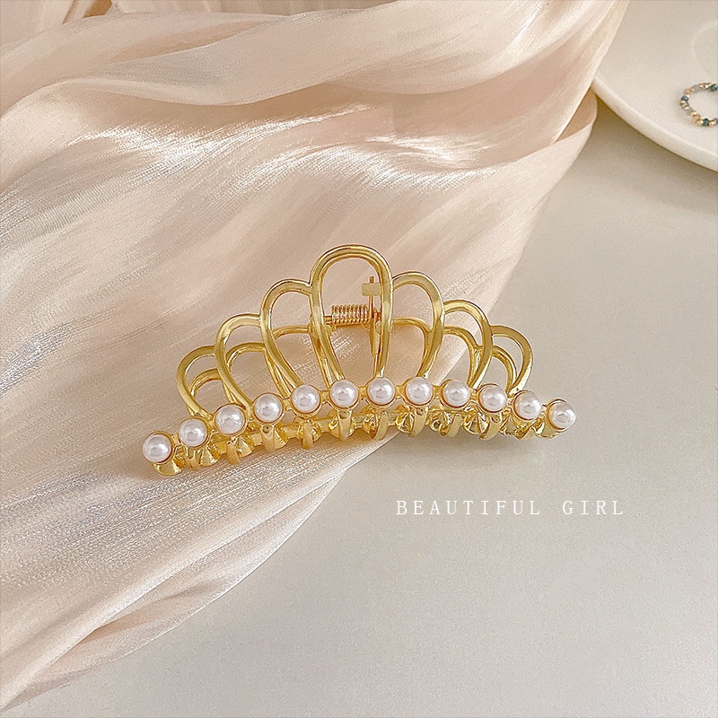 Kẹp Tóc Cá Mập Cỡ Lớn Bằng Kim Loại Thiết Kế Mới Dành Cho Nữ