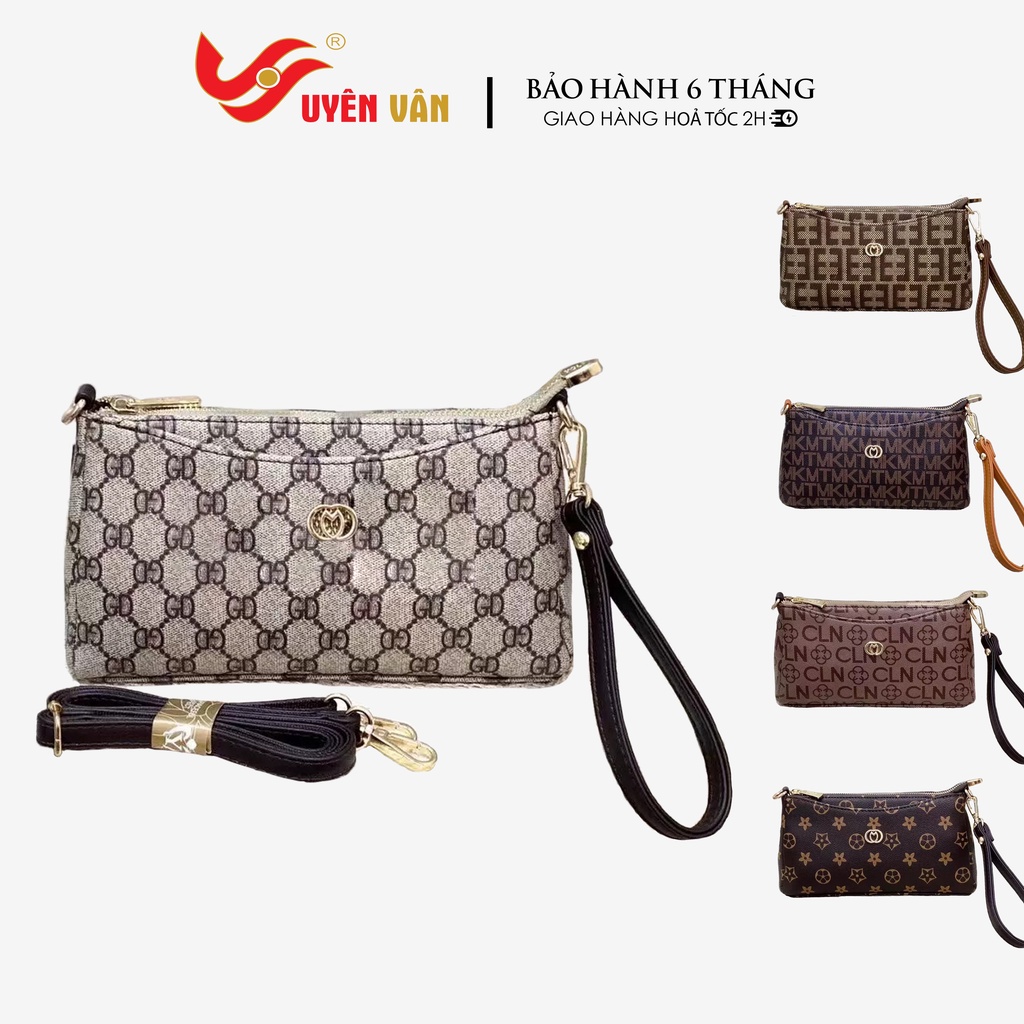 Ví nữ dài cầm tay ví clutch nữ nhiều ngăn họa tiết monogram thời trang vintage Y2984