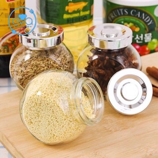Bộ 3 Hũ Đựng Gia Vị Thuỷ Tinh 380 Ml Đáy Nghiêng Nắp Nhiều Màu
