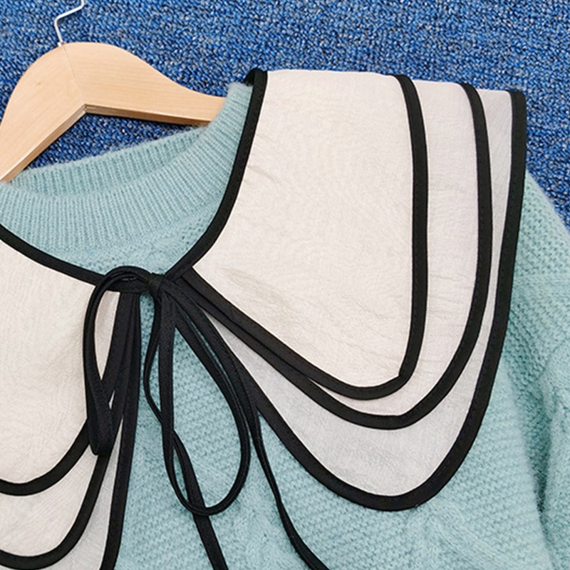 Han Áo Sơ Mi Thắt Nơ Nửa Cổ Áo Có Thể Tháo Rời Trang Trí Giản Dị Cho Búp Bê