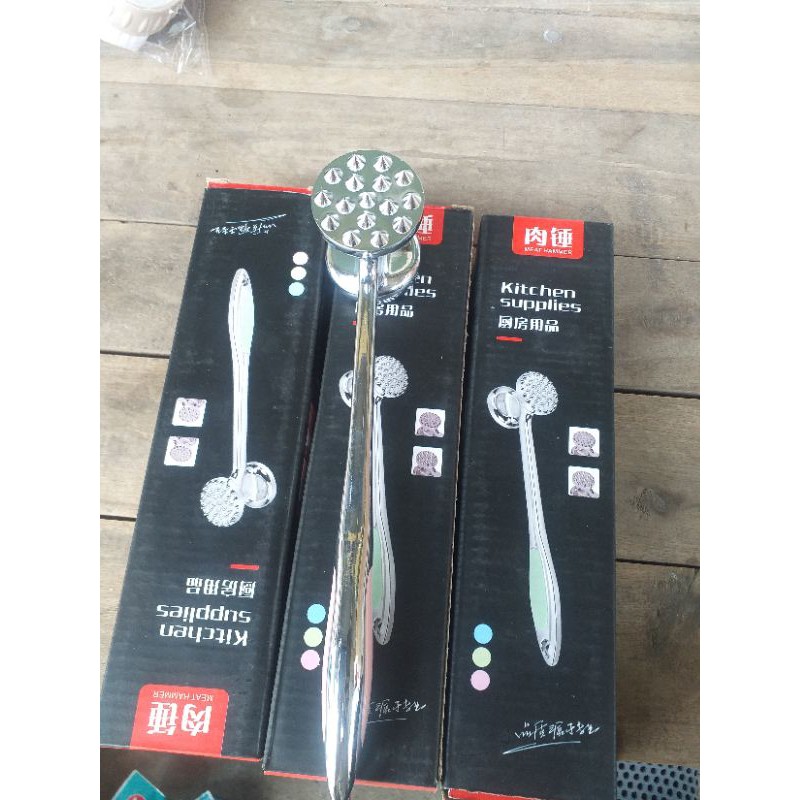 # 100% inox sịn# Búa đập thịt, dần thịt, đập đá bằng inox 304 sịn không han gỉ-búa nặng nhưng nhỏ gọn thuận tiện cầm nắm