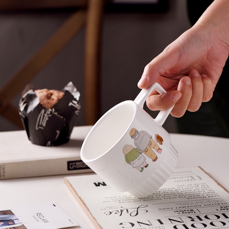 Cốc uống cafe, cốc sứ uống trà ý nghĩa bên nhau trọn đời 300ml