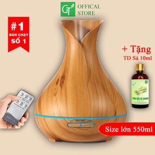 Máy Khuếch Tán Tinh Dầu Tulip Cao Cấp (Có remote) + Tặng kèm TD Sả 10ml | Máy Phun Tinh Dầu Hàng Cao Cấp Loại 1