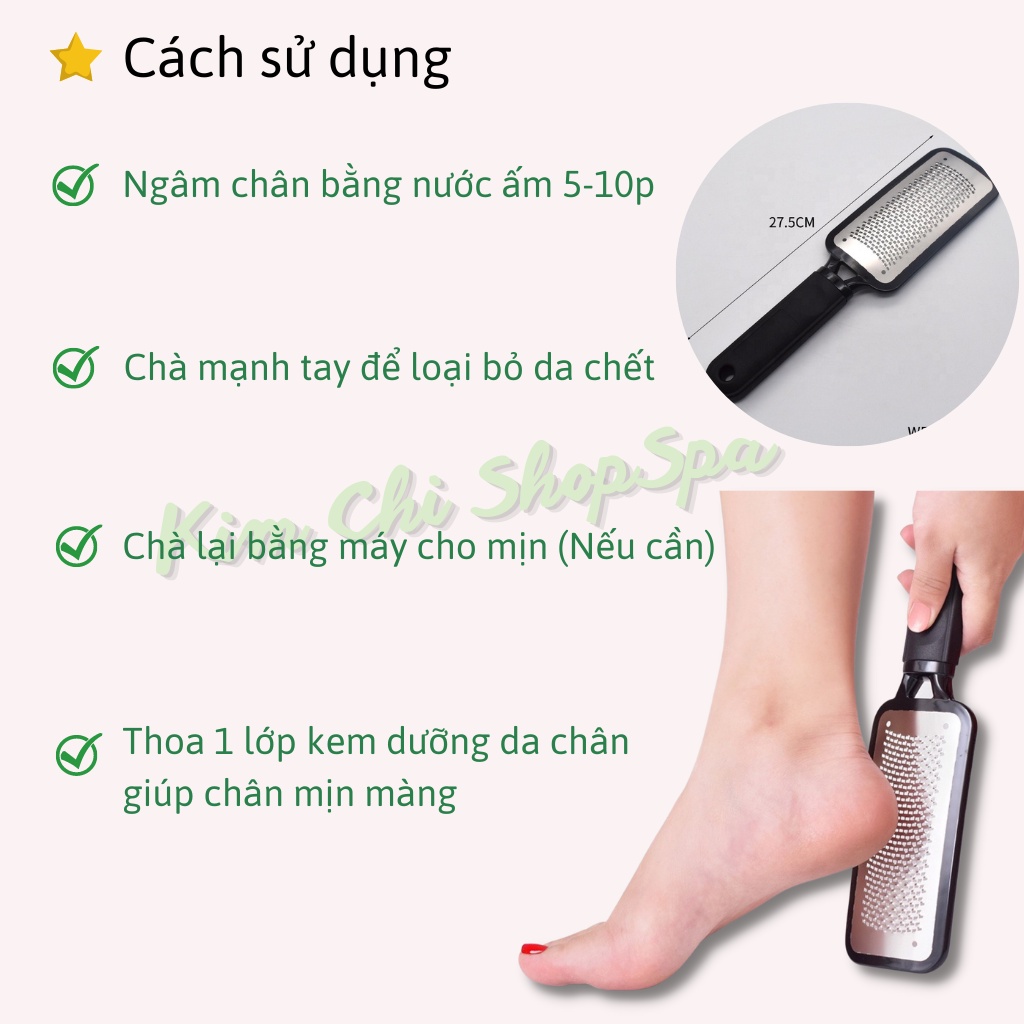 Cây chà gót chân inox, bàn chà gót