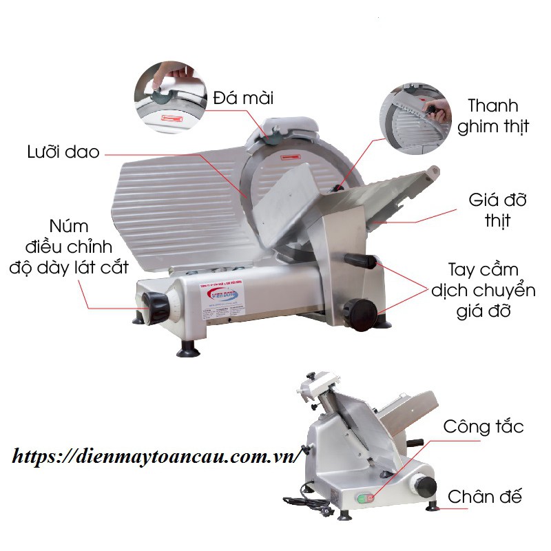 Máy Thái Thịt ES250 - Máy Thái Thịt Chín, Đông Lạnh - Máy Cắt Thịt - Điện Máy Toàn Cầu