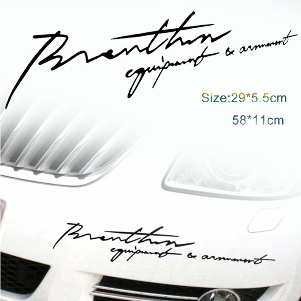 SUYO Miếng Dán Chữ Tiếng Anh Màu Trắng / Đen Chống Thấm Nước Trang Trí Xe Hơi