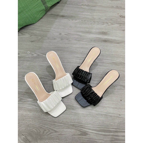 Dép cao gót quai nhún cao 3cm  bigsize 40-44