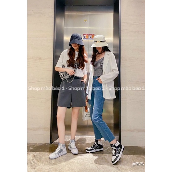 Giày thể thao sneaker cd cổ cao hoạ tiết thổ cẩm fullbox