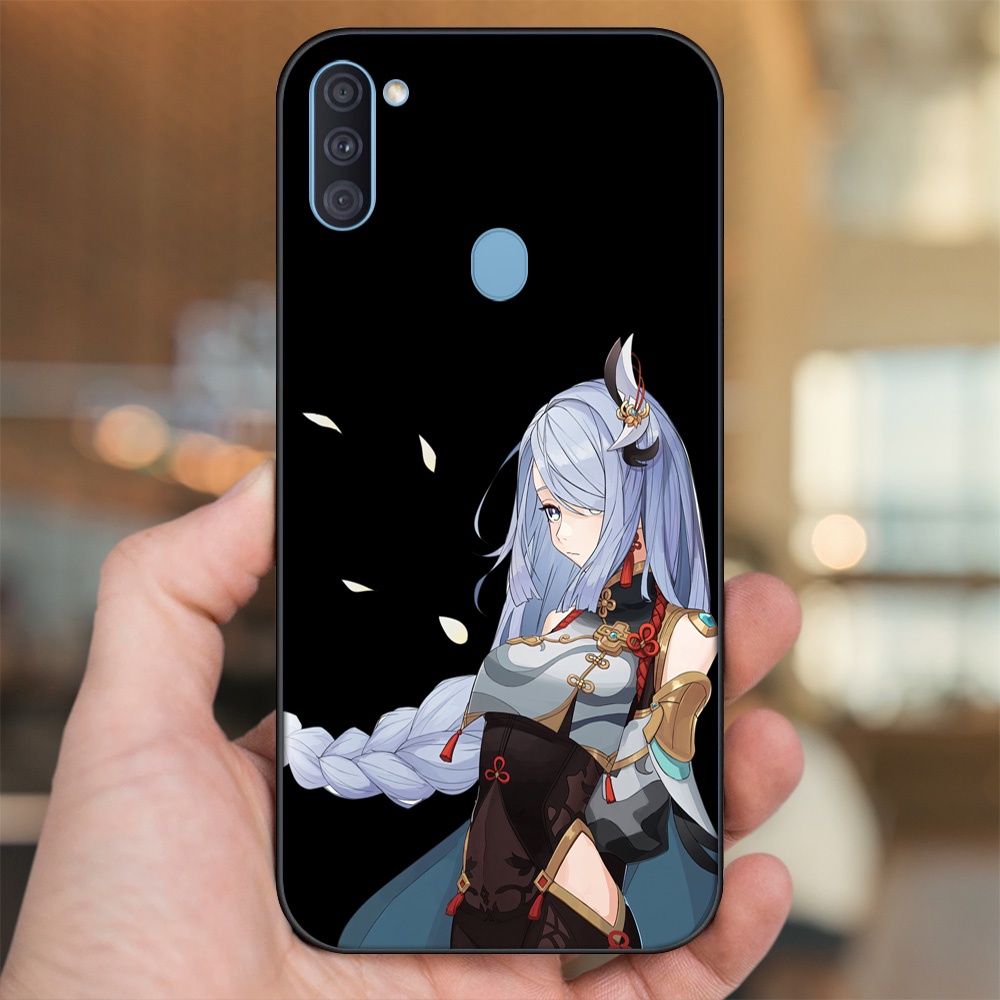Ốp lưng Samsung A11, M11 viền đen in hình Shenhe Genshin Impact