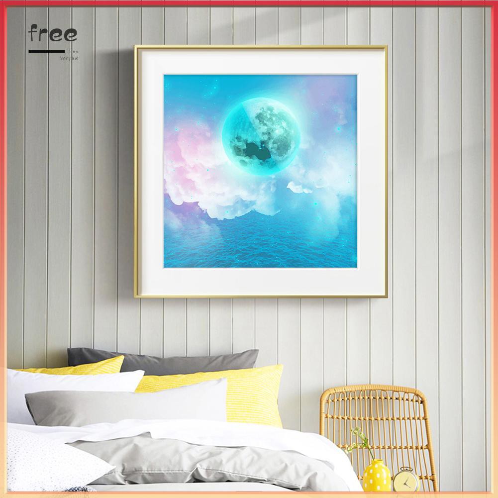 Tranh đính đá hình mặt trăng độc đáo 30x30cm DIY | BigBuy360 - bigbuy360.vn