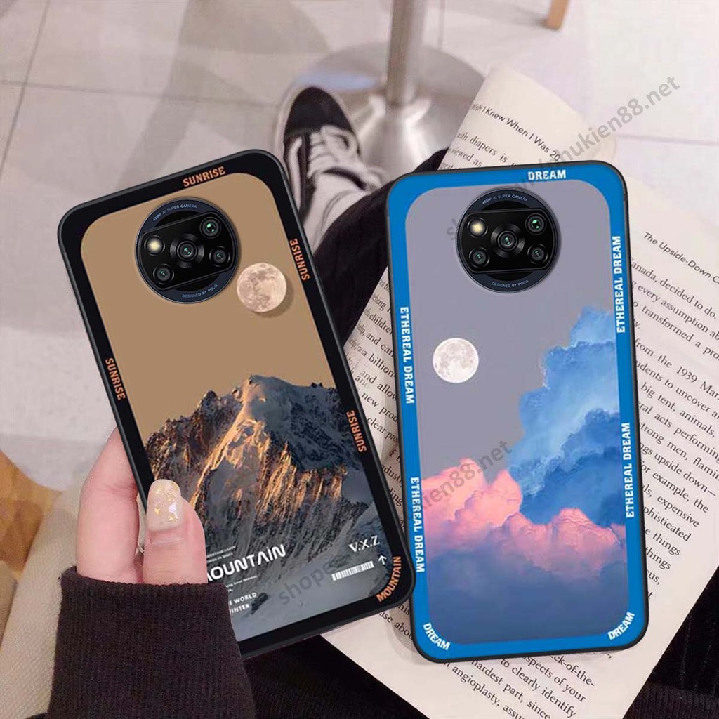 Ốp Xiaomi Poco X3 / Poco X3 Pro hình vũ trụ, mountain, cloud phong cách cá tính