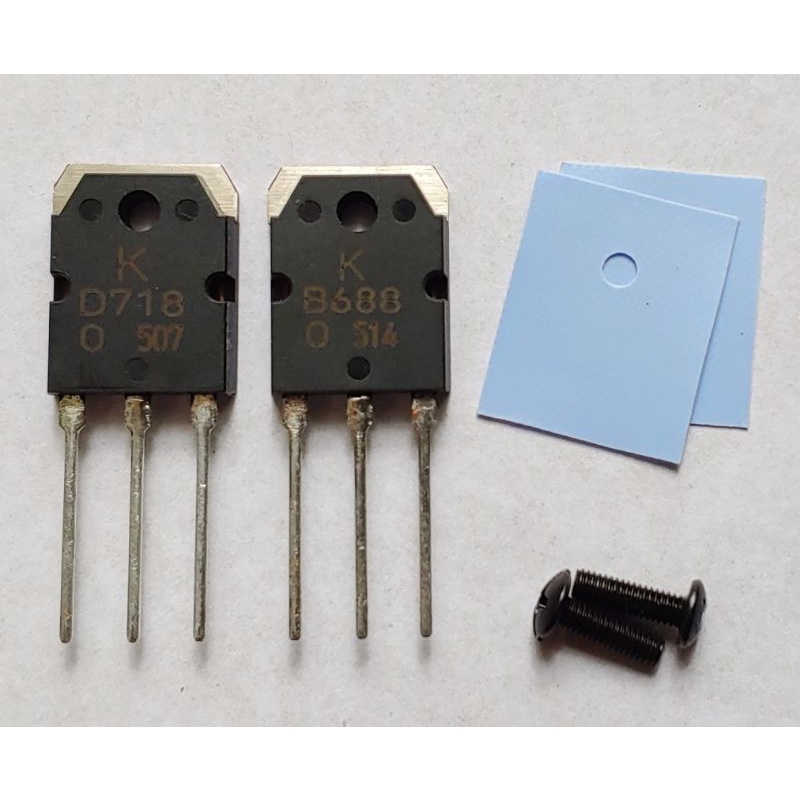 1 cặp sò D718 B688 toshiba mới .loại tốt thay thế cho amply. mạch âm thanh. công suất giá tốt