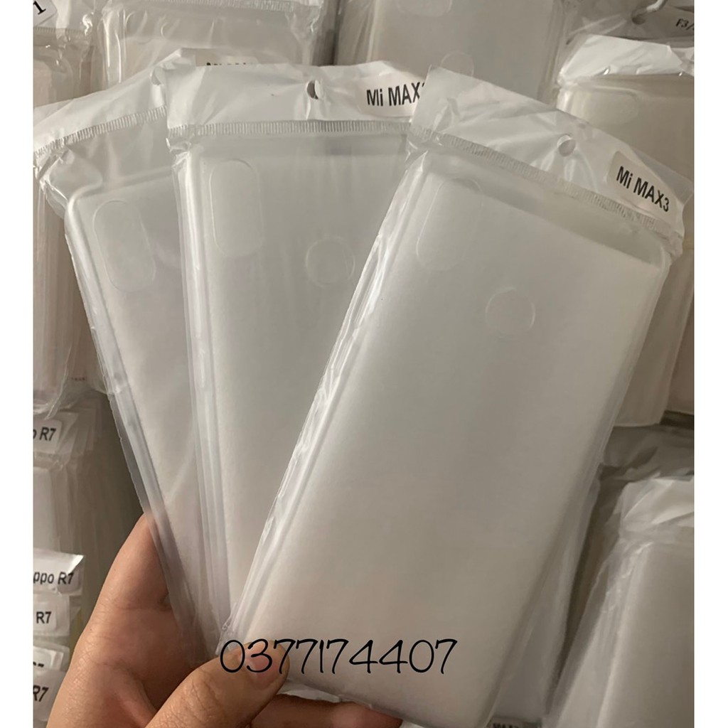 Bộ 3 ốp dẻo cao cấp Xiaomi Mi Max 3 trong suốt - Hàng loại 1