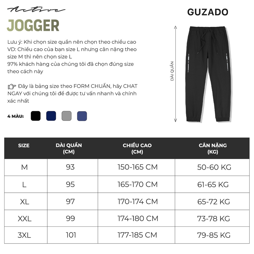 Quần thể thao nam sọc kẻ hè thu đông Chất Gió Thể Thao,Vải Dày Dặn,Co Giãn Vận Động Thoải Mái MDC2205 thương hiệu GUZADO