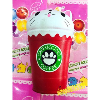 SQUISHY CỐC COFFE MÈO