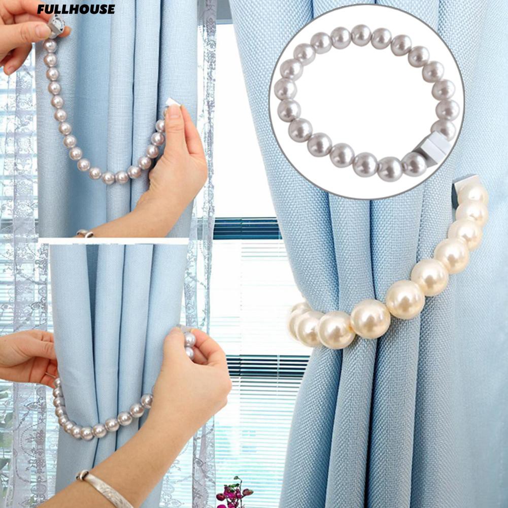 Dây buộc rèm cửa có nam châm đính ngọc trai nhân tạo