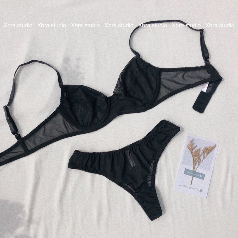 Bộ đồ lót LƯỚI TRƠN áo có gọng không mút BASIC | BigBuy360 - bigbuy360.vn