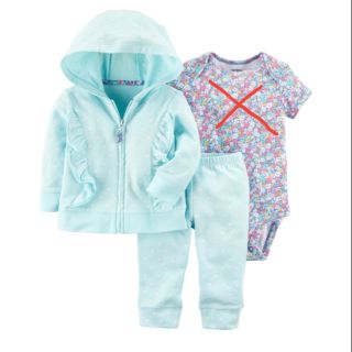 Set áo khoác + quần bé gái Carter xuất xịn