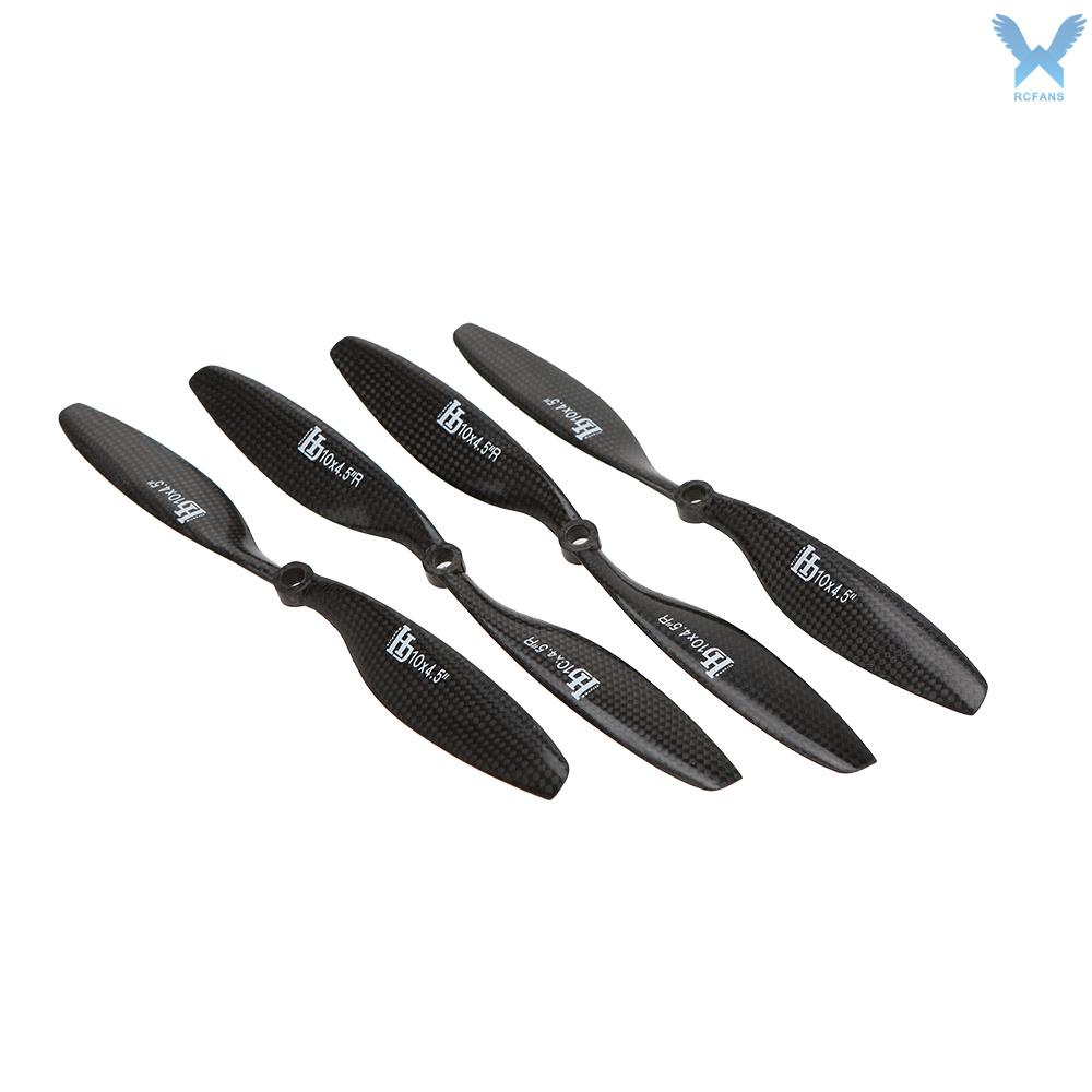 2 Pairs HJ Carbon Fiber 1045 10 * 4.5" CW CCW Propellers Prop for F450 F500 F550 RC QuadCopter MultiCopter RC Accessories[rc]