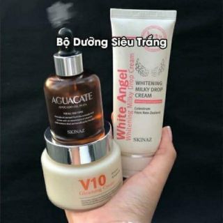 COMBO Dưỡng Da Trắng Hồng Giảm Nám Tàn Nhang Skinaz